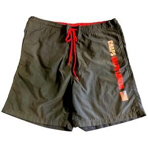 Vintage Chaps Ralph Lauren Sz L Lined Swim Trunks Shorts Pockets Drawstring